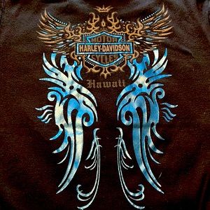 Harley Ladies Black & Blue Tee
